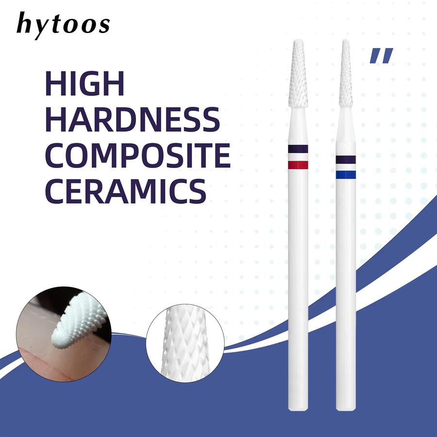 HYTOOS Konischer Keramik-Nagelbohrer, Weiß, 1,5/2mm - Bild 2