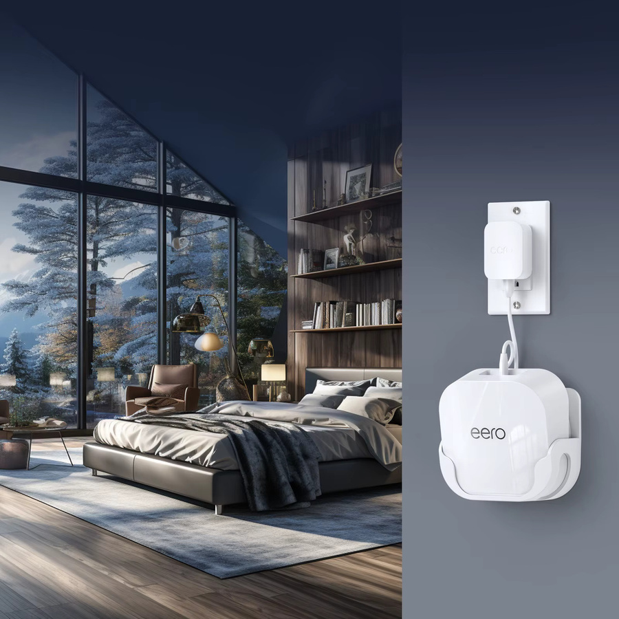 EDUP HY-WT1218 3-teiliges Wandhalterungsset für Eero7 Wi-Fi7-Systeme in Weiß - Bild 2