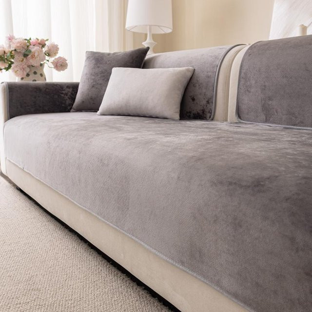 HOMEMOTION Rutschfeste und verdickte Sofamatte für das Wohnzimmer in Dunkelgrau, B/B: 90 x 120 cm - Bild 1