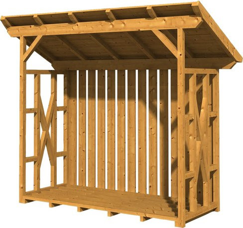 SKANHOLZ Kaminholzunterstand Lars 2 in Beige und Braun, B/H/T: 290 x 247 x 128 cm - Bild 1