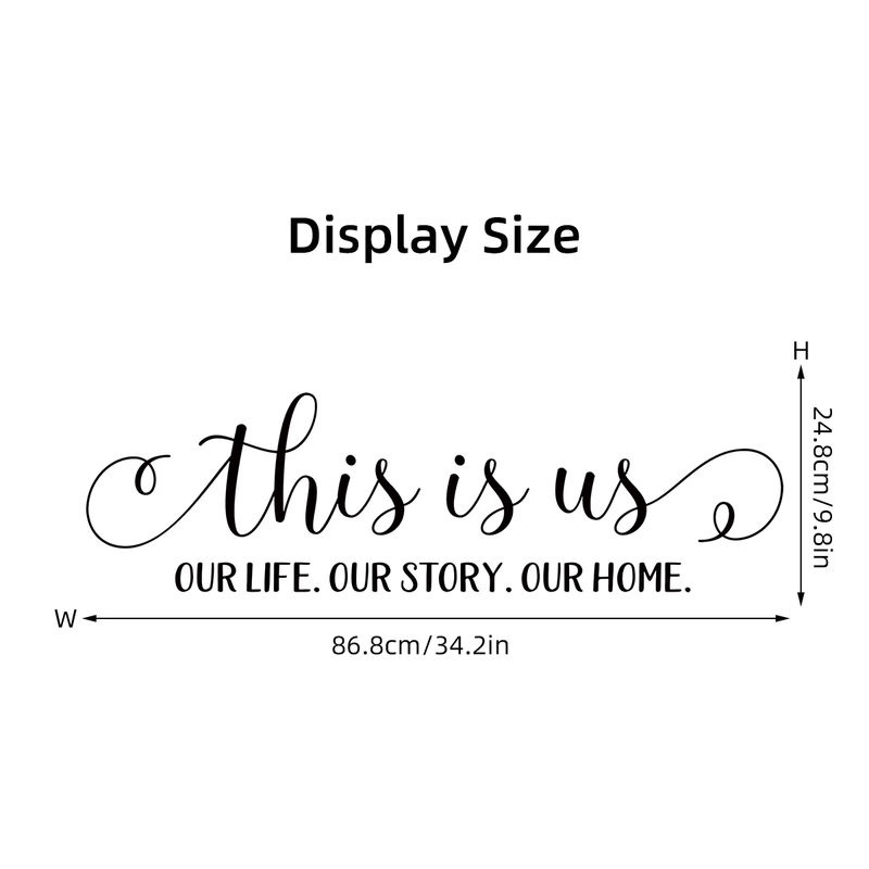BRUP Wandaufkleber This Is Us in Schwarz für Schlafzimmer und Wohnzimmer minimalistisches Design - Bild 5