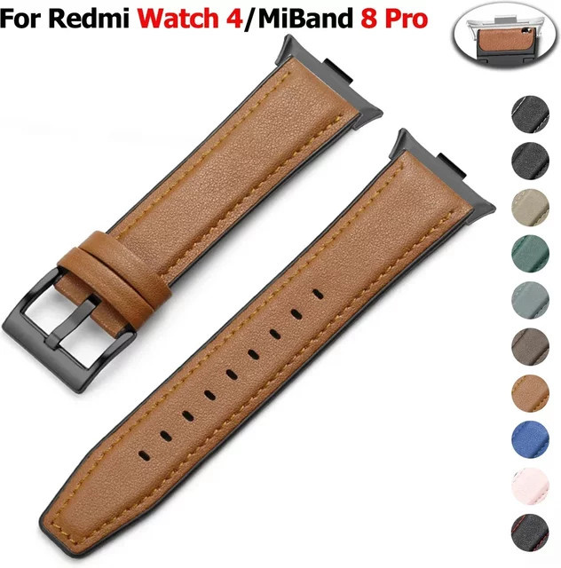 CAOWTAN Uhrenarmband Leder, Vintage, Schwarz, für Redmi Watch 5 4 - Bild 1