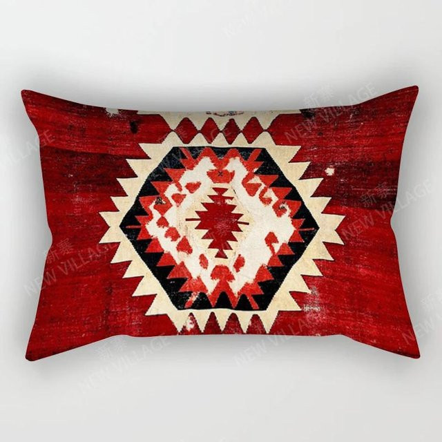 JMG Clothing Kissenbezug im Boho-Stil mit Nordischem Vintage-Design, Farbe Rot, B/H: 50 x 30 cm - Bild 1