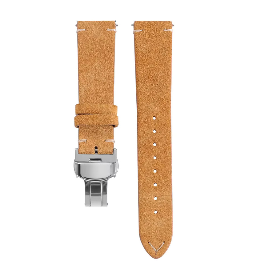 Uhrenarmband Echtleder, Wildleder, Schnellverschluss, Unisex - Bild 2