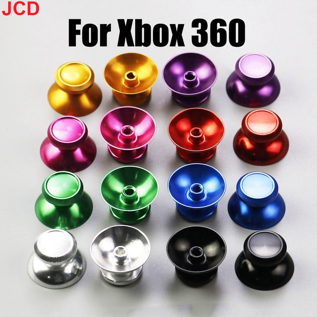 JCD 3D Aluminium Metall Analog Joystick Thumb-Stick Grip Caps für Xbox 360 Controller, 1 Paar, Multicolour/Lila - Bild 1