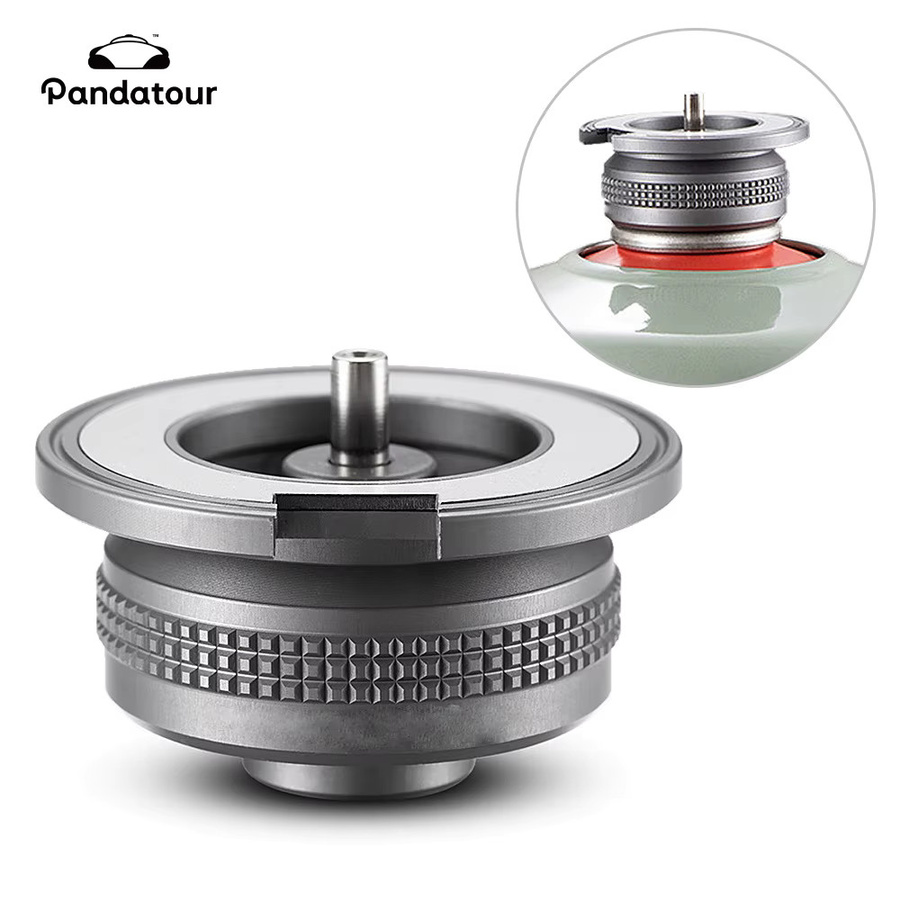 Pandatour Camping Gas Konverter Magnet 13M Split Typ Ofen Adapter Stecker in Grau - Bild 2