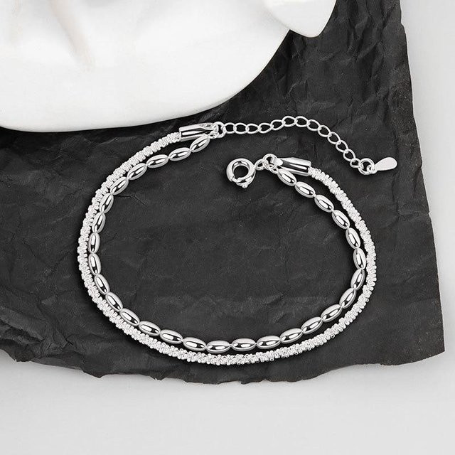 YIRAN Jewelry Armband, 925 Sterling Silber, Oval Bead Charm, Damen - Bild 1