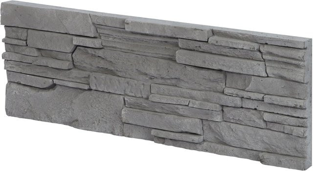 Stegu Verblender Antalya Wandfliese in Steinoptik aus Gips, Farbe Grau, B: 38,5 cm, H: 13 cm - Bild 1