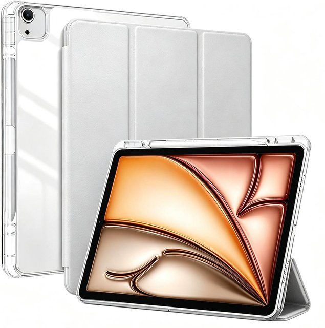 Magnetische Transparente Flip Smart Hülle für iPad Air 13 (M4/M3/M2) und iPad Pro 12.9 (6./5./4./3.) - Bild 1