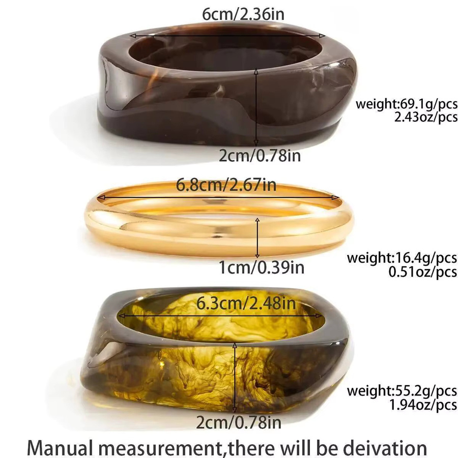 SHIXIN Armbänder, Harz, Braun, Damen, Vintage - Bild 3