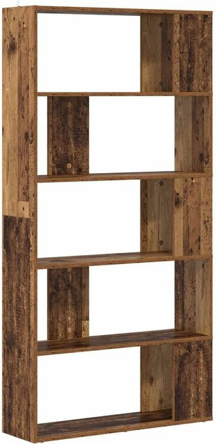 vidaXL Bücherregal aus Holzwerkstoff in Altholz-Optik, Braun, B/T/H: 80 x 24 x 159 cm - Bild 1