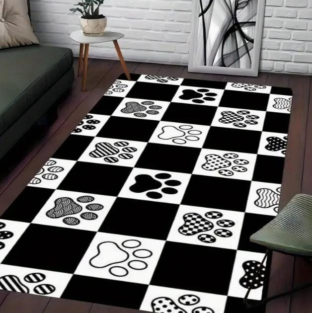 Rutschfeste Hundepfote Bodenmatte von Warmth Home in Schwarz, B/T: 60 x 40 cm - Bild 1