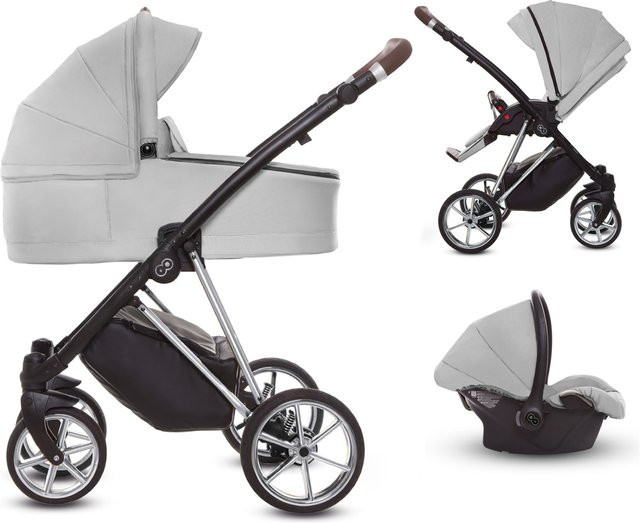 TPFLiving 3in1 Kinderwagen Ultra Stoff Zen mit Chromgestell - Bild 1