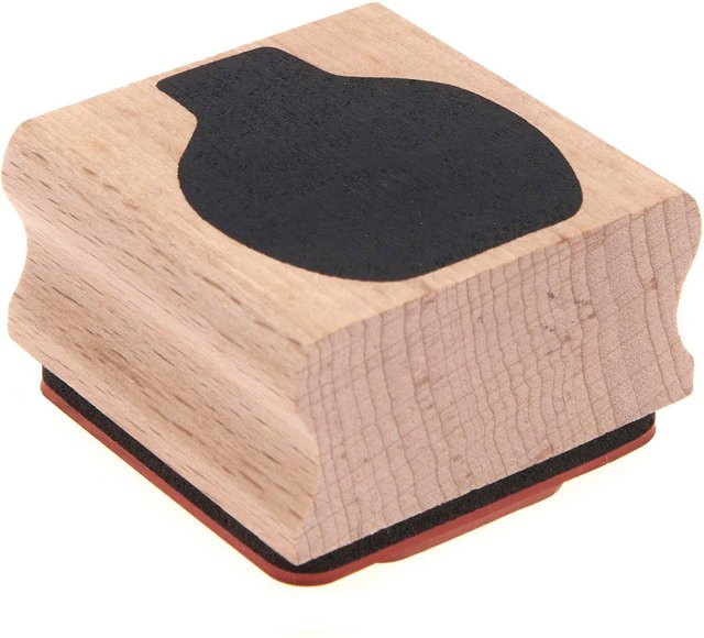 Rico Design Paper Poetry Stempel Blumenvase aus Holz, 4 x 4 cm - Bild 1
