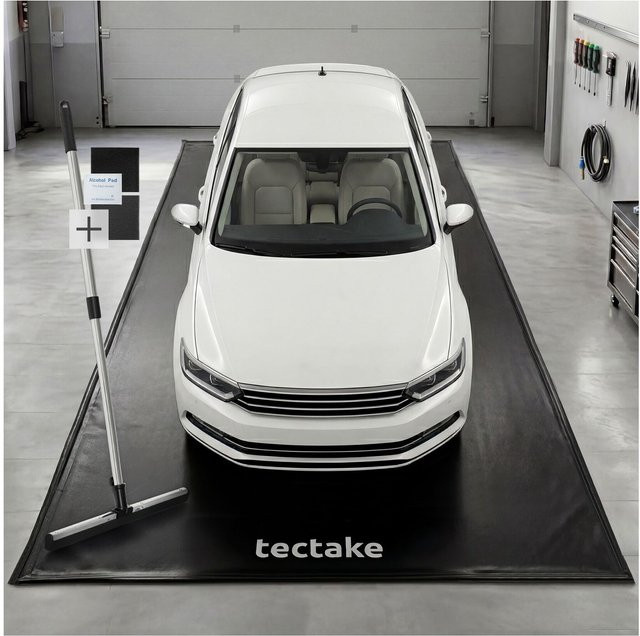 tectake Garagenbodenmatte Schwarz, B/T/H: 550 x 240 x 3 cm - Bild 2