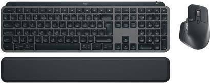 Logitech MX Keys S Combo Tastatur-und-Maus-Set kabellos mit Bluetooth LE, AZERTY Französisch, Scissor-Key Tastenschalter, Farbe Anthrazit/Grau - Bild 1