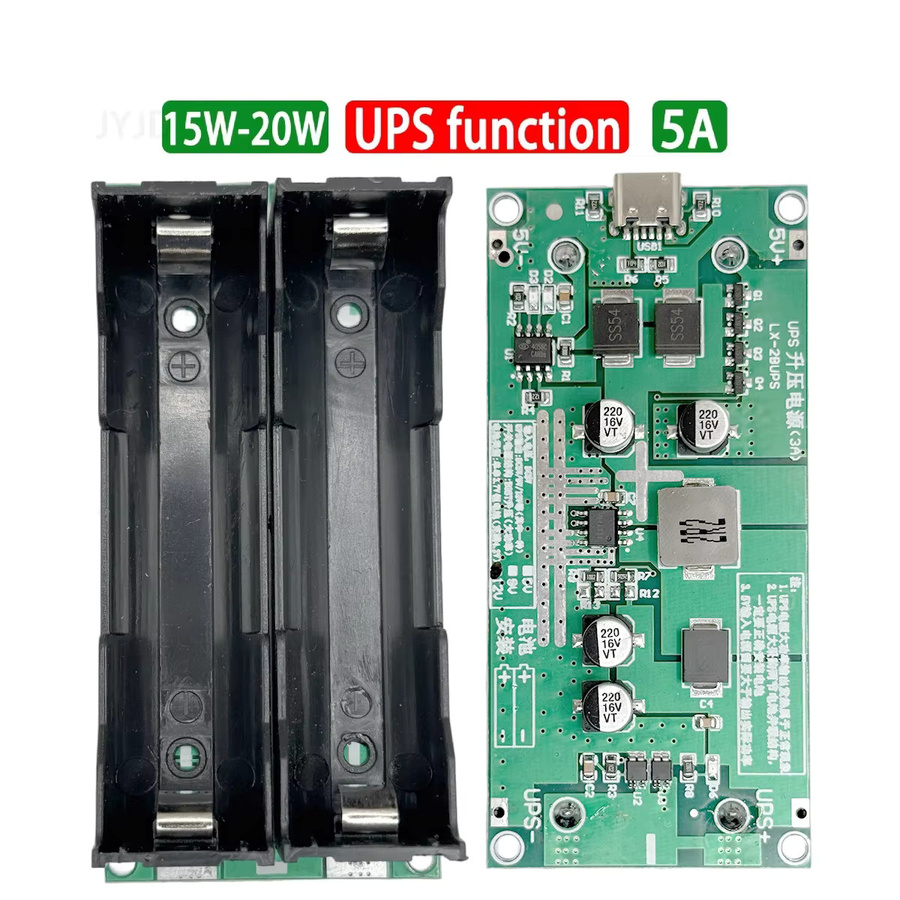 USB-C 15W 3A Schnelllademodul für 18650 Lithium-Batterien DC-DC Step Up Booster Konverter für 5V 9V 12V - Bild 3