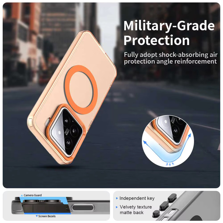 Magnetische Schutzhülle im Candy-Design für Xiaomi 15, 14 Pro und 14T Pro, farbiges Hard Case mit MagSafe-Kompatibilität und Anti-Drop-Schutz - Bild 3