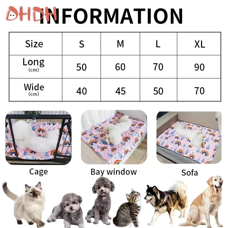 DHDH Feuchtigkeitsbeständige Haustier-Bodenmatte in Multicolour, atmungsaktive Schlafmatte für Hunde und Katzen - Bild 3
