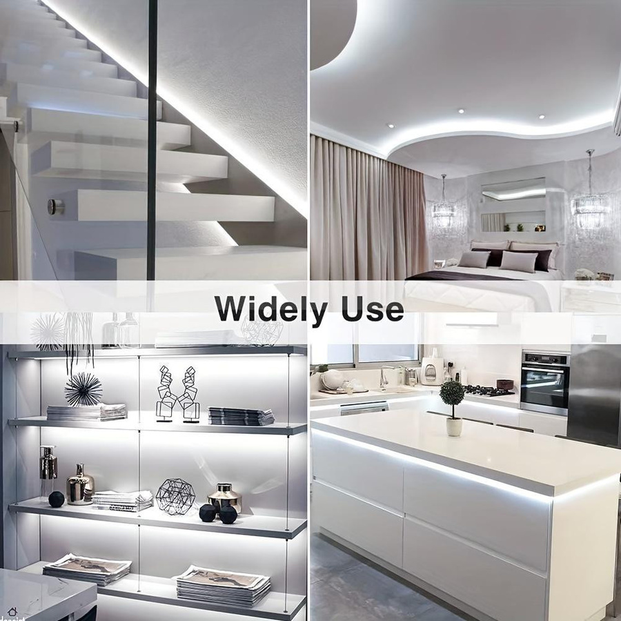 Saimili USB LED Strip Licht mit Schalter, Warmweiß, 1m Länge, SMD2835 Band zum Kürzen und Selbstklebend für TV-Hintergrundbeleuchtung und Heimdeko - Bild 6