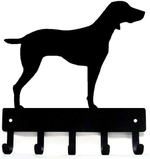 CIFBUY Weimaraner Hund Metall Wandkunst Schlüsselhalter in Schwarz - Bild 1