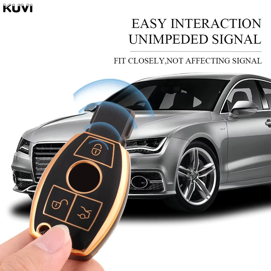 Kuvi TPU Auto Smart Key Schutzhülle für Mercedes Benz A C E S Klasse GLS GLA GLK GLC CLS CLA W204 W221 W212 W205 W176 W463 - Bild 4