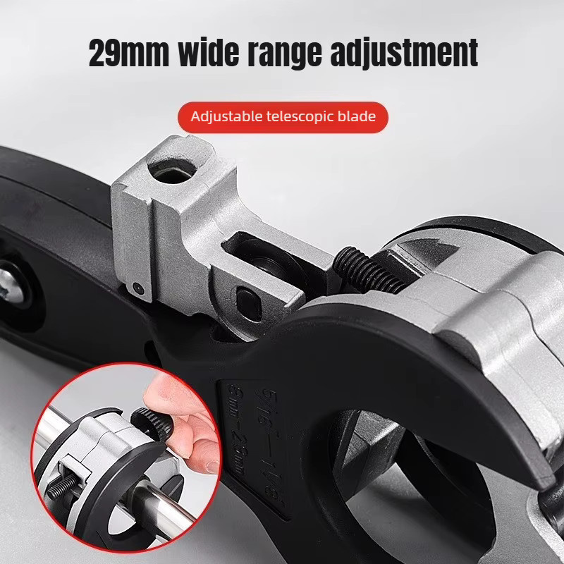 JUSTINLAU Universelle Ratsche Rohr Schneidemaschine für Edelstahl, Kupfer und Aluminium, 8-29mm - Bild 2