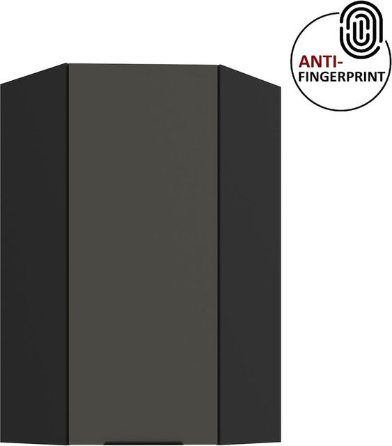 ARIA Eckhängeschrank für deine Küche in Graphite, Höhe: 90 cm, Breite: 60 cm, matt mit Anti-Fingerprint-Oberfläche - Bild 1