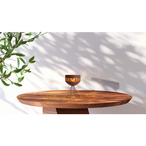 Näve LED-Deko-Solarleuchte mit Flammeneffekt und Standfuß in Orange, Höhe: 34,5 cm - Bild 3