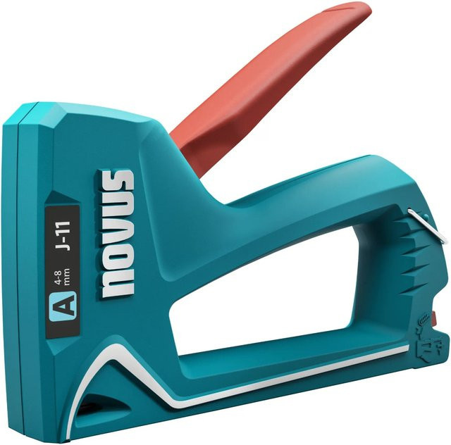 Novus Tools Handtacker J-11 Hobby-Tacker für Feindrahtklammern Typ A in Türkis - Bild 1