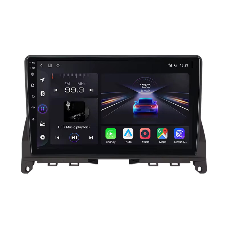Junsun Autoradio mit KI-Sprachsteuerung für Mercedes Benz C-Klasse W204 S204 (2006-2011), 2DIN Android Radio mit kabellosem CarPlay, Android Auto, Bluetooth, DAB+, GPS und RDS in Schwarz - Bild 5