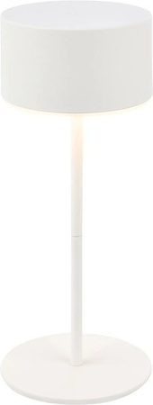Brilo Akku-LED-Tischleuchte Kira in Altweiß, dimmbar und höhenverstellbar, Durchmesser: 8 cm, Höhe: 19 cm