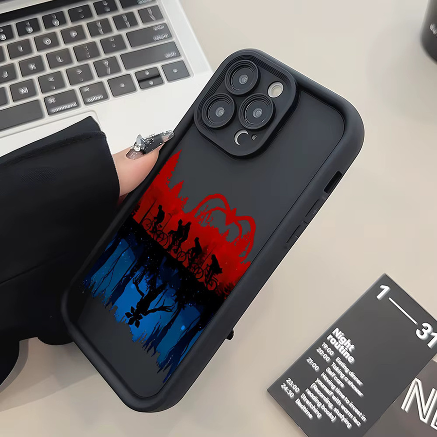 S-Stranger T-Things Handyhülle für Apple iPhone 17 Air 16 16e 15 14 Plus 13 12 11 Pro Max X Xs XR 8 aus weichem TPU in Multicolour - Bild 4