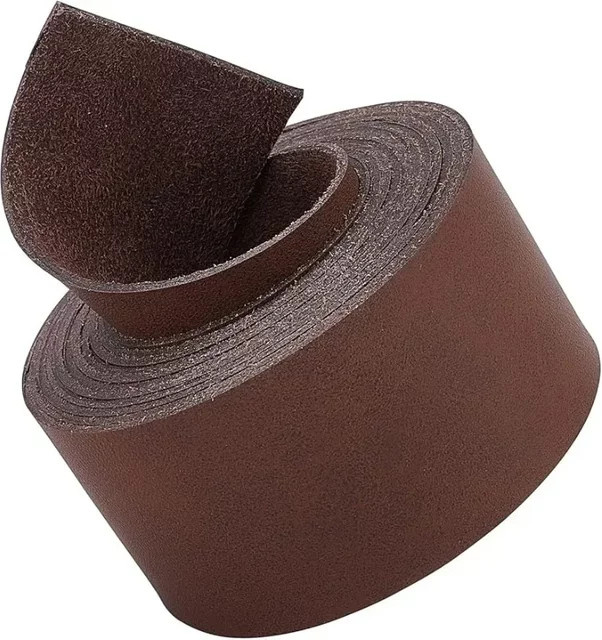 Echtlederband Rolle in Braun für DIY Bastelprojekte, Breite: 3,81 cm, Länge: 198,12 cm - Bild 1