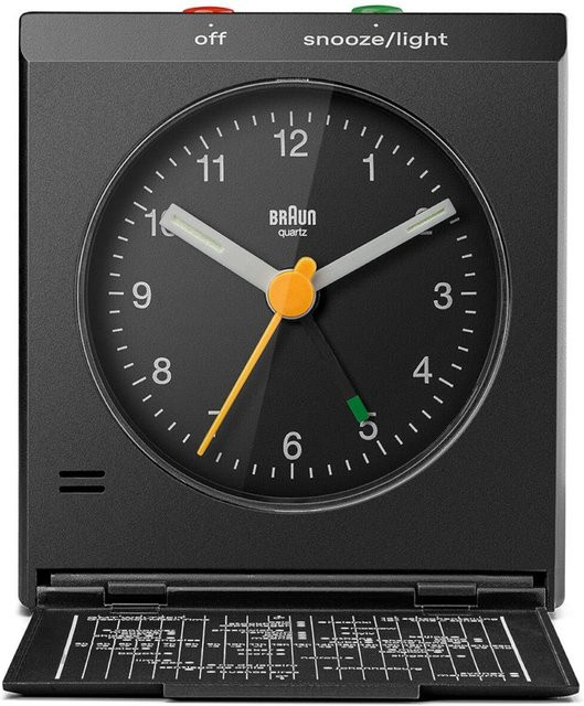 Braun BC05B Reisewecker in Schwarz mit 72mm Durchmesser - Bild 1
