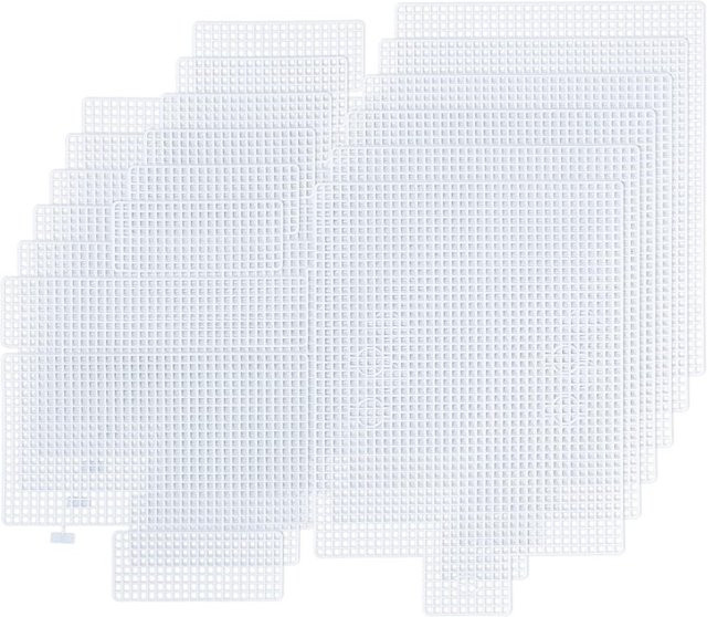 6 Stück Kunststoff-Netz-Leinentaschenbögen für Bastel-, Strick- und Häkelprojekte - Bild 1