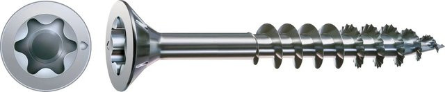 Spax Senkkopf Universalschraube für Holz mit Torx-Antrieb, Farbe Silber, Durchmesser: 3 mm, Länge: 30 mm, 100 Stück - Bild 1