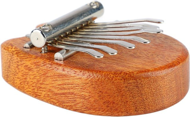 CosyHome Mini Kalimba 8 Tasten Daumenklavier, Massivholz, gray - Bild 1
