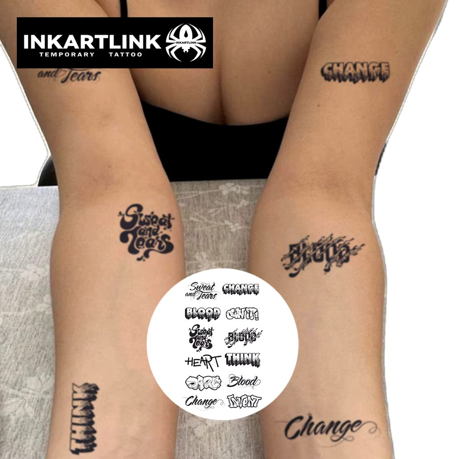 INKARTLINK Fried Street Temporärer Tattoo-Aufkleber, Unisex - Bild 2