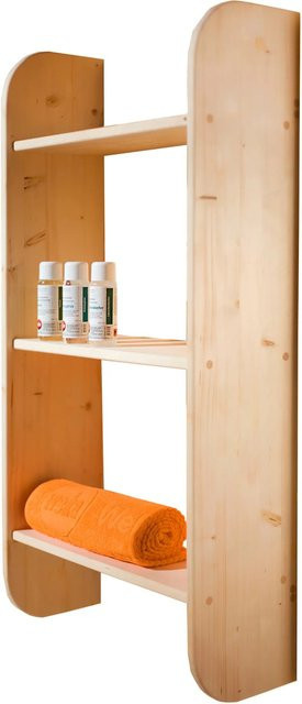 WEKA Wandregal für Sauna und Infrarotkabine, beige, B/T/H: 60 x 25 x 120 cm - Bild 1
