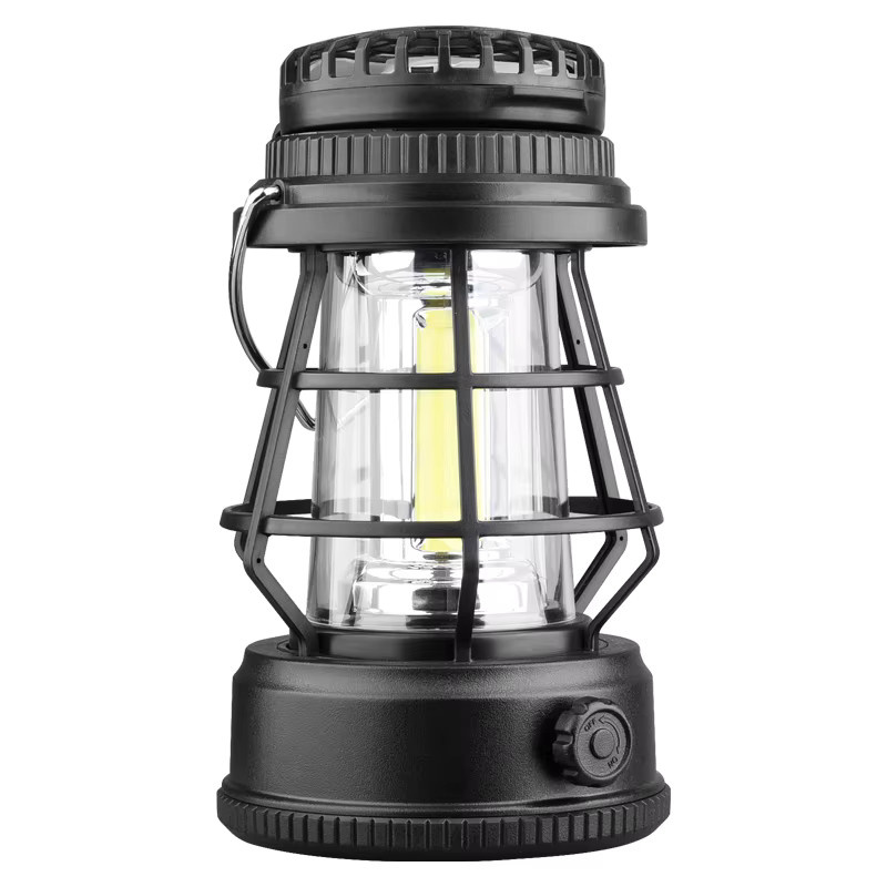 ESMARTER Vintage Camping Laterne Schwarz, Wiederaufladbare Tragbare Outdoor Lampe mit Warmweißem Licht - Bild 6