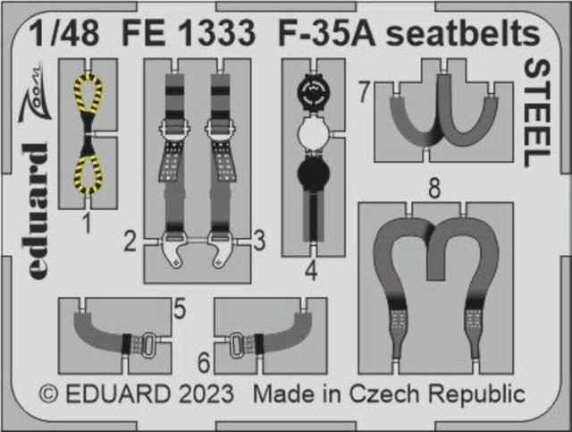 Tamiya F-35A Seatbelts, Steel - Bild 1