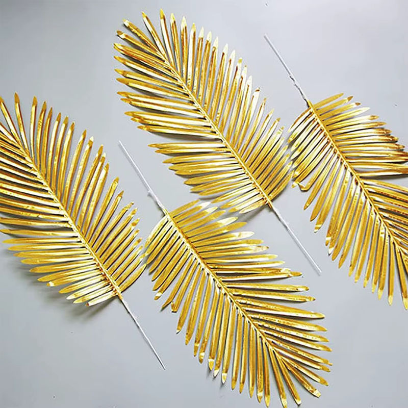 EsenTroye Künstliche Goldene Palmblätter als tropische Tischdekoration für Hochzeit, Geburtstag und Party - Bild 2