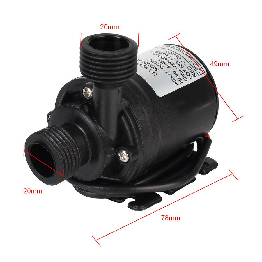 HILIFE Tauchwasserpumpe mit bürstenlosem Motor DC 12V, ultra-leise, 800L/H, für Garten, Brunnen und Kühlsysteme - Bild 4