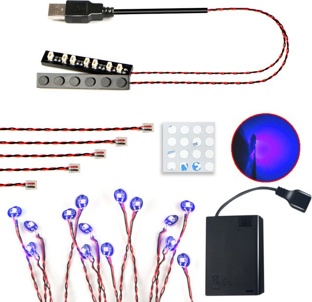 TEDDOO LED-Lichtbausteine, Nachtlicht, Modellbeleuchtung, 14-teiliges Set - Bild 1