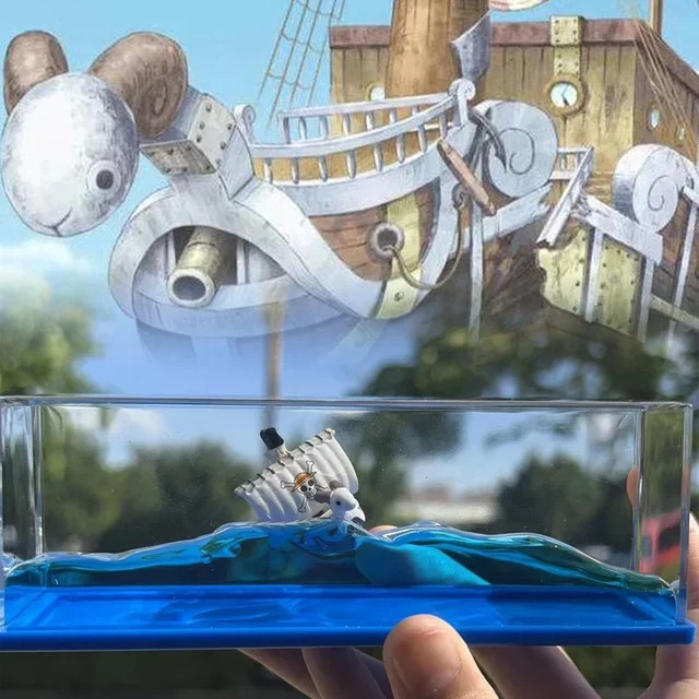 Bandai One Piece Schwimmende Schiffe Going Merry und Thousand Sunny Tischdekoration in Blau - Bild 1