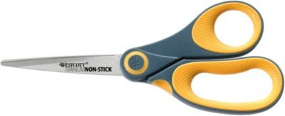 Westcott Schere aus rostfreiem Stahl mit Titanium-Nitrid-Beschichtung in Anthrazit, antihaftbeschichtet, für Rechts- und Linkshänder, Länge: 20,4 cm - Bild 1