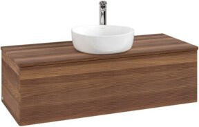 V&B Waschtischunterschrank Antao mit Frontstruktur in Weiß, B/T/H: 120 x 36 x 50 cm, wandhängend - Bild 1