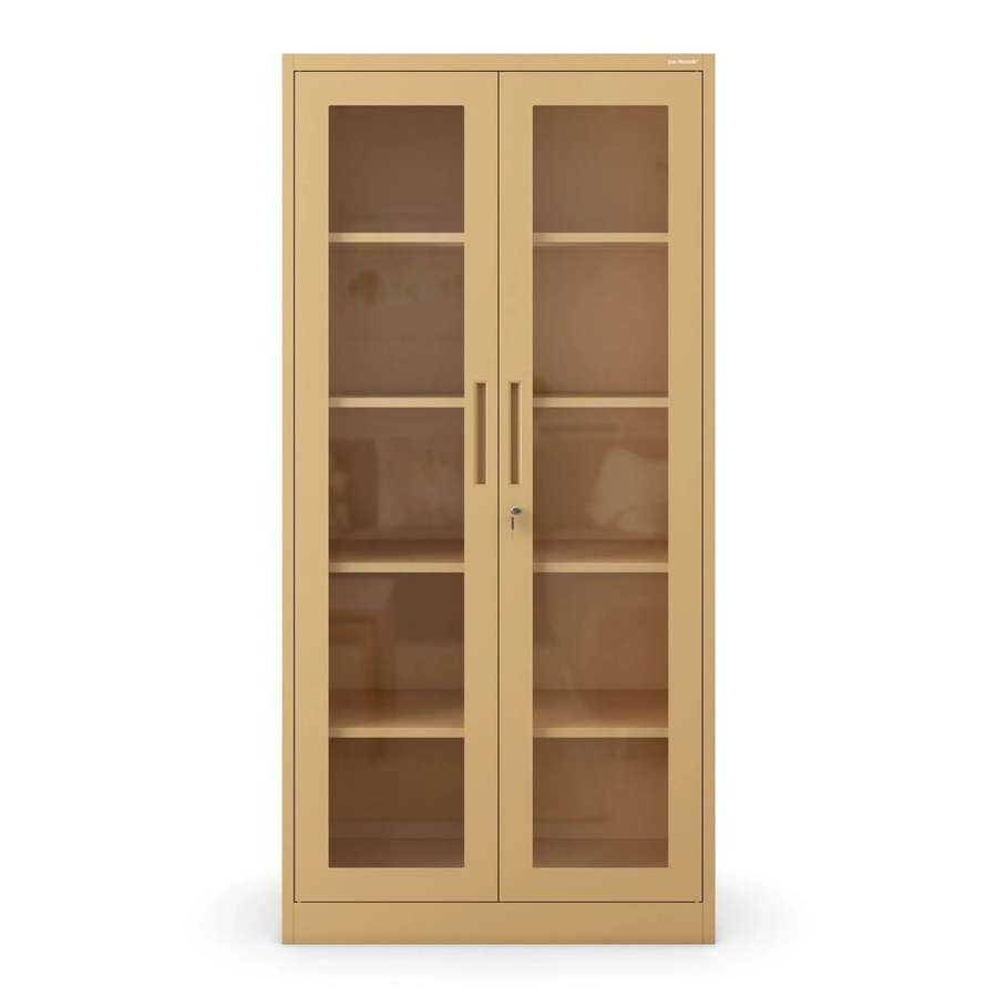JAN NOWAK Vitrinenschrank AMELIA Fresh Style in Beige mit Glastüren und Schloss, H x B x T: 185 x 90 x 40 cm - Bild 2