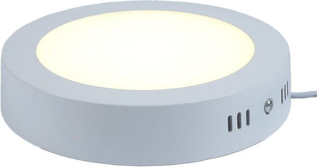 TOMTOP JMS LED-Flächenleuchte rund in Weiß, 18 W, 6000 K Kaltweiß, ultradünne Deckenleuchte zur Oberflächenmontage aus Aluminium und PC für das Heimbüro - Bild 1